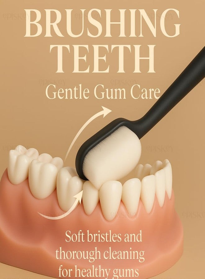 Episkey Toothbrush for Sensitive Gums, Micro Fur Manual Toothbrush with 20000 Soft Floss Bristle for Men, Women, Elderly, Braces and Gum Recessions, Protect Fragile Gums (Multicolor) (1 count (Pack of 1)) - Image 5